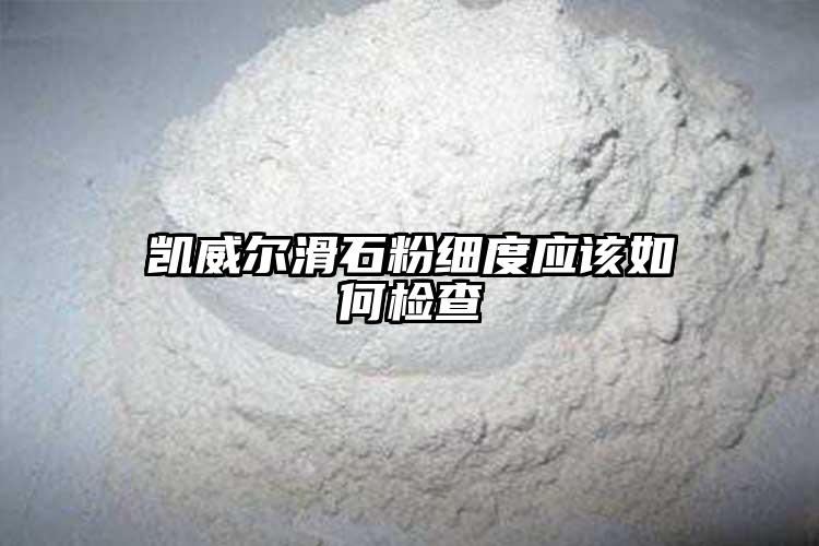 凯威尔滑石粉细度应该如何检查