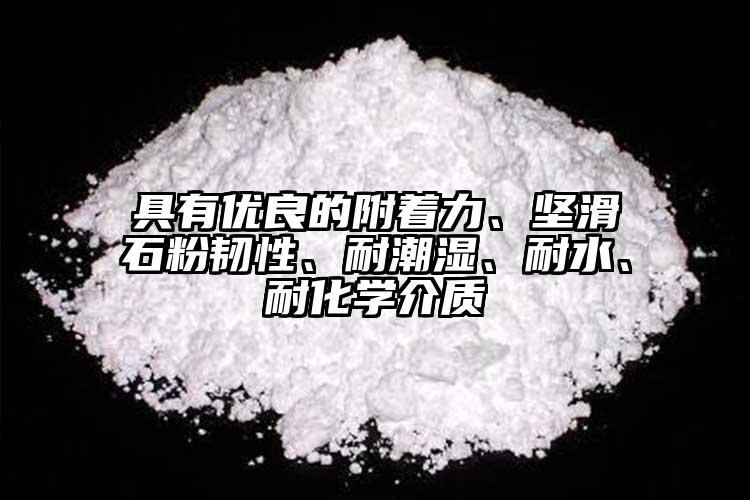 具有优良的附着力、坚滑石粉韧性、耐潮湿、耐水、耐化学介质