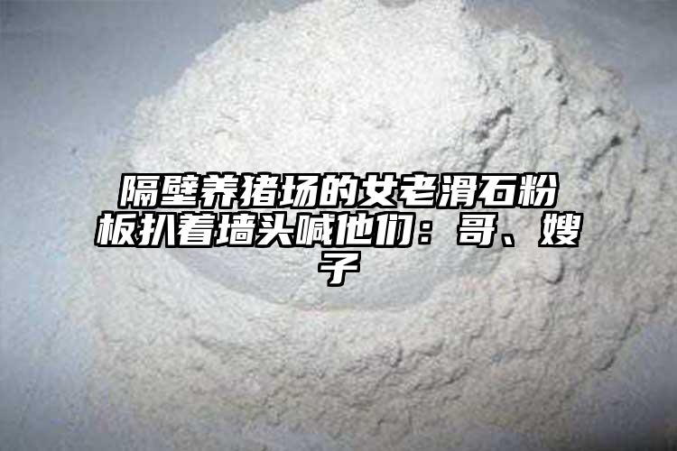 隔壁养猪场的女老滑石粉板扒着墙头喊他们：哥、嫂子