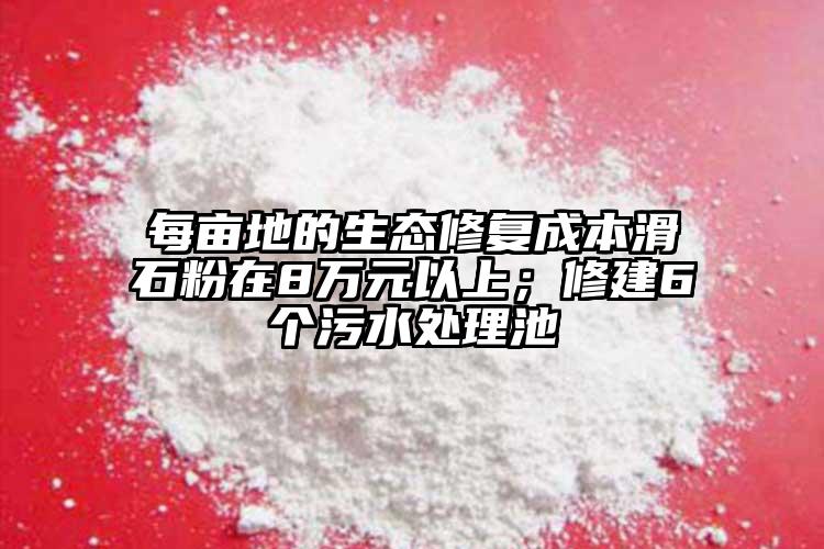 每亩地的生态修复成本滑石粉在8万元以上；修建6个污水处理池