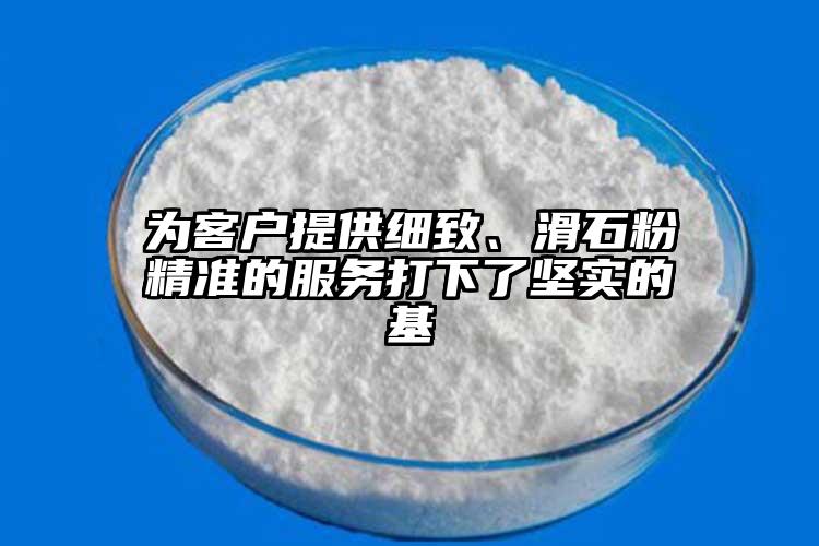 为客户提供细致、滑石粉精准的服务打下了坚实的基