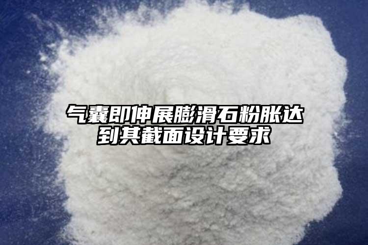气囊即伸展膨滑石粉胀达到其截面设计要求