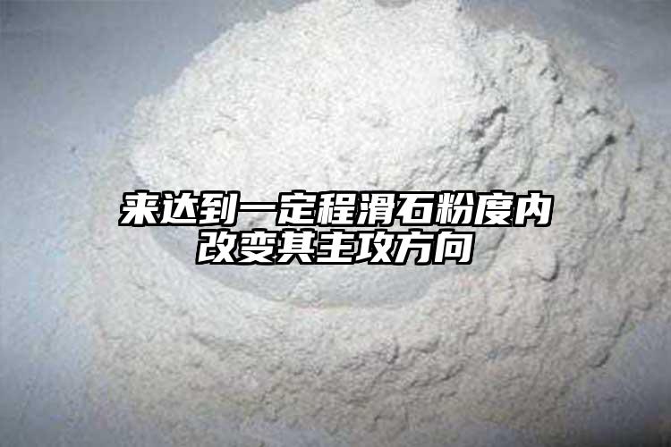 来达到一定程滑石粉度内改变其主攻方向