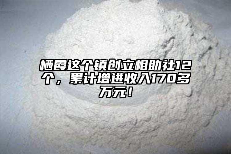 栖霞这个镇创立相助社12个，累计增进收入170多万元！