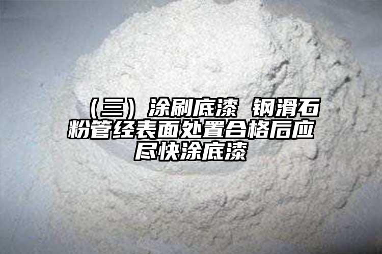  （三）涂刷底漆 钢滑石粉管经表面处置合格后应尽快涂底漆